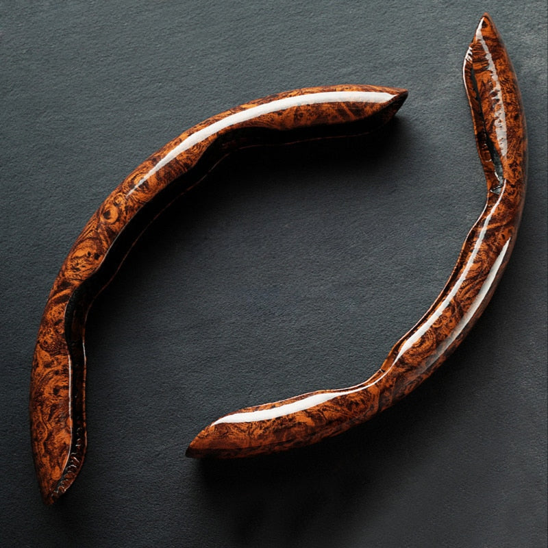 Rough Wood Grain Steering Wheel Wrap