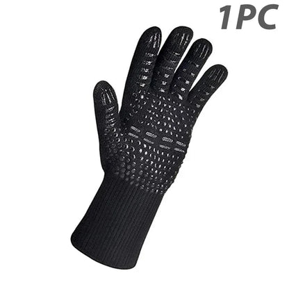 Heat Resistant BBQ Glove with Non Slip Grip - Luxicro