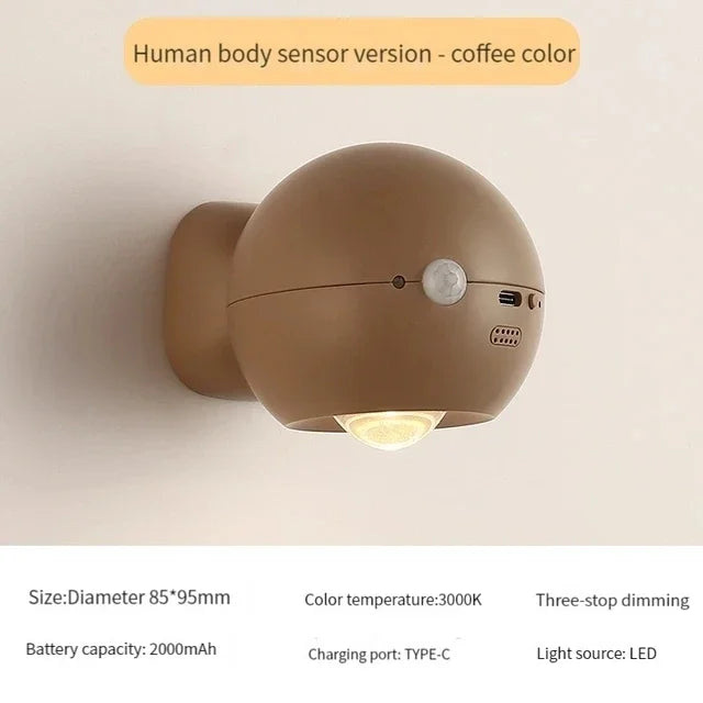 Compact Adjustable USB Wall Light