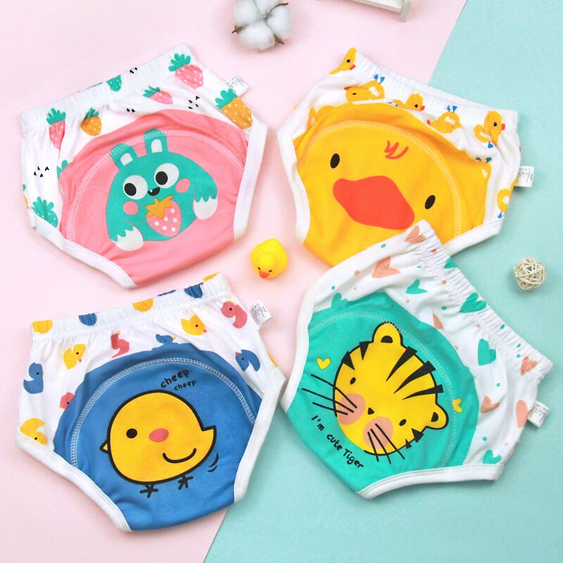 Colorful Kids Cotton Briefs 4-Piece Set