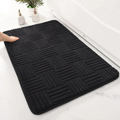 Gentle Blue Striped Anti Slip Bath Mat