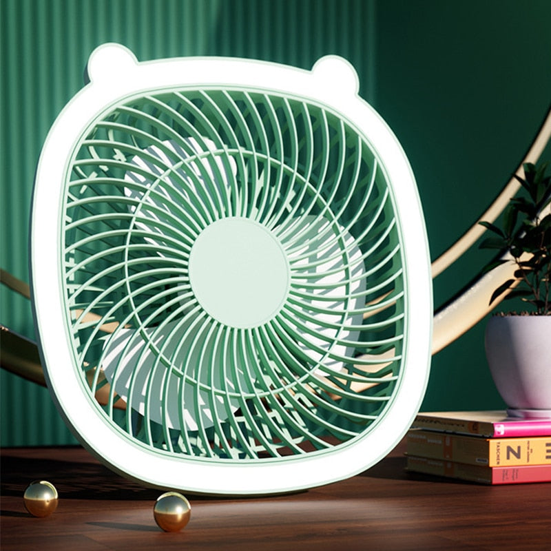 Compact USB Rechargeable Night Light Fan Cooler - Luxicro