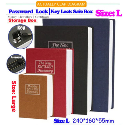 Hidden Safe Book Box with Lock