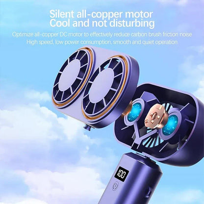 Compact USB Personal Cooling Fan with LCD Display