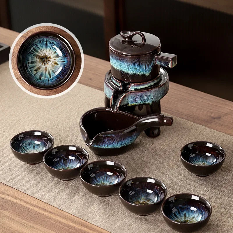 Traditional Asian Dragon Porcelain Tea Set