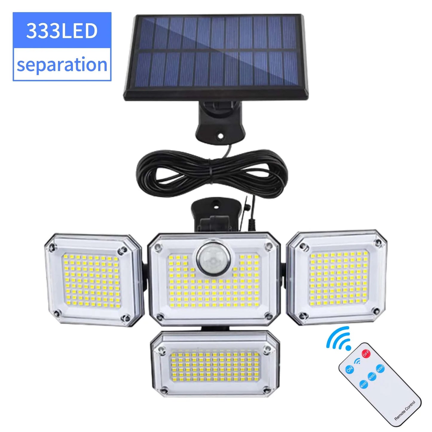 Bright Solar Motion Sensor Outdoor Light 2000LM
