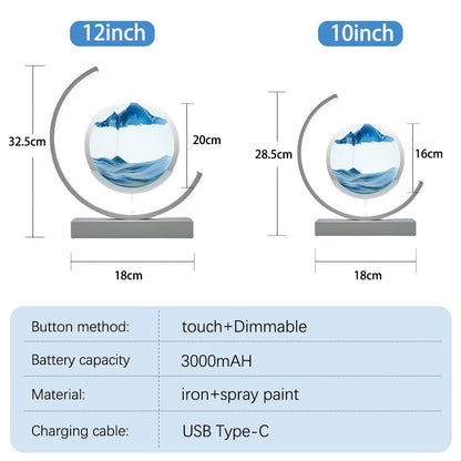 Colorful Flowing Sand 3D LED Table Lamp