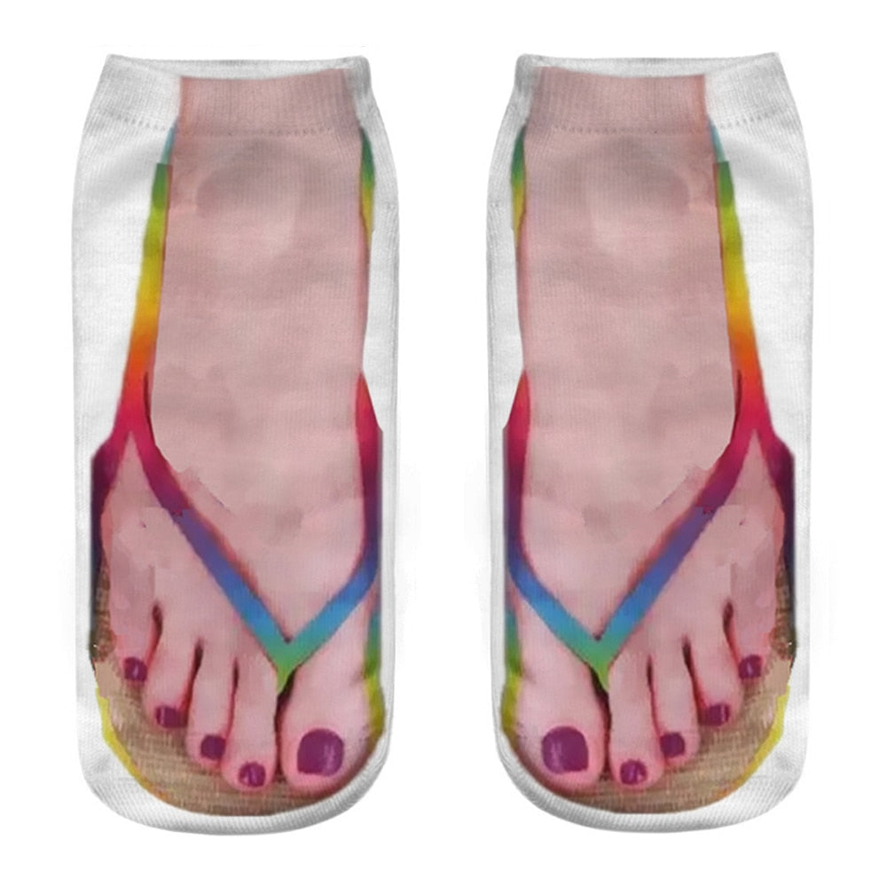 Fun Quirky 3D Ankle Socks