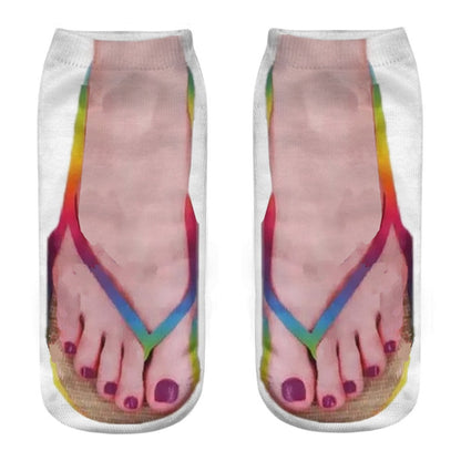 Fun Quirky 3D Ankle Socks
