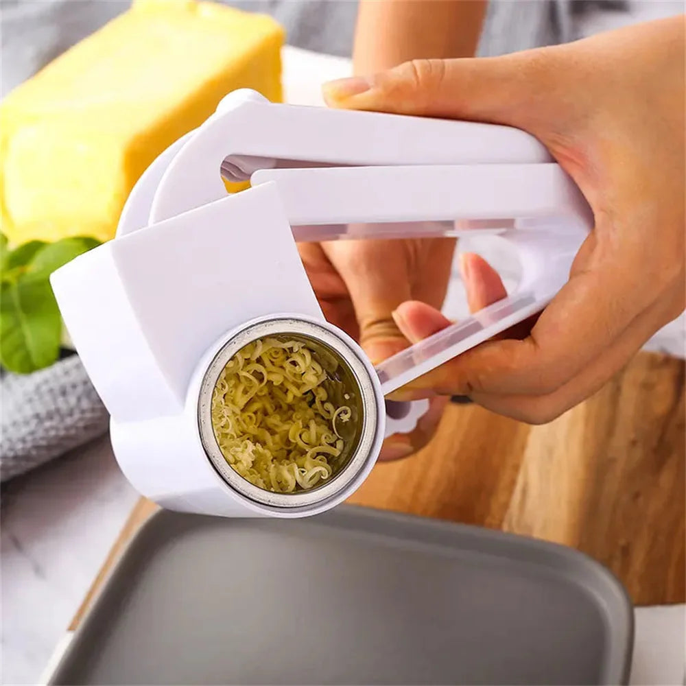 Easy Grip Manual Cheese Grater with Stainless Steel Drum