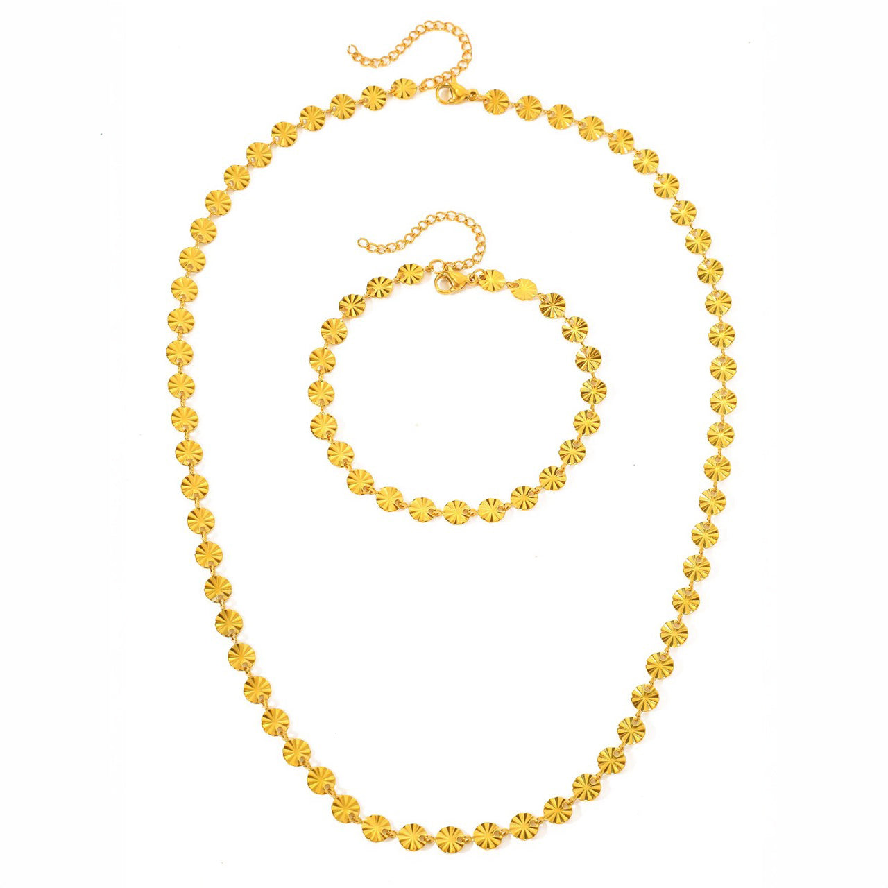 Stylish Circular Spiral Pendant Set - Luxicro