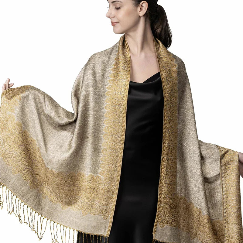 Soft Cashmere Women's Scarf with Warm Luxury Print