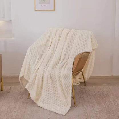 Cozy Checked Blanket Soft Throw for Bedroom