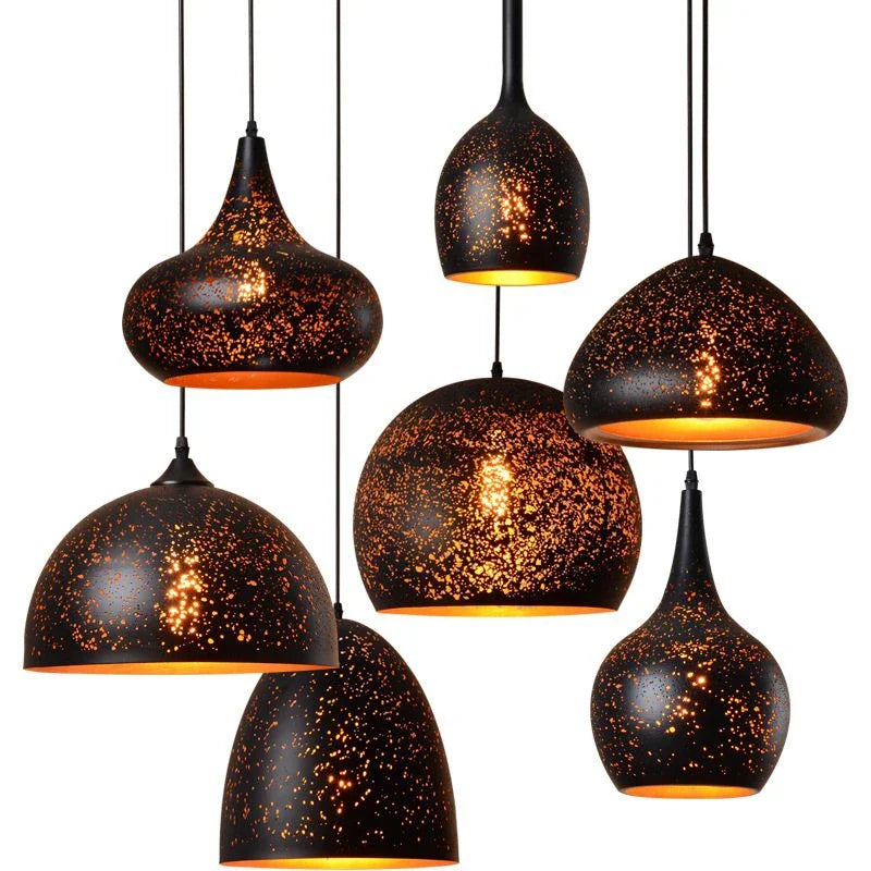 Rustic Chic Metal Hanging Lamp
