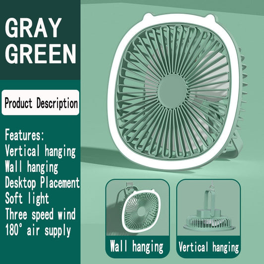 Compact Travel USB Desk Fan Light - Luxicro