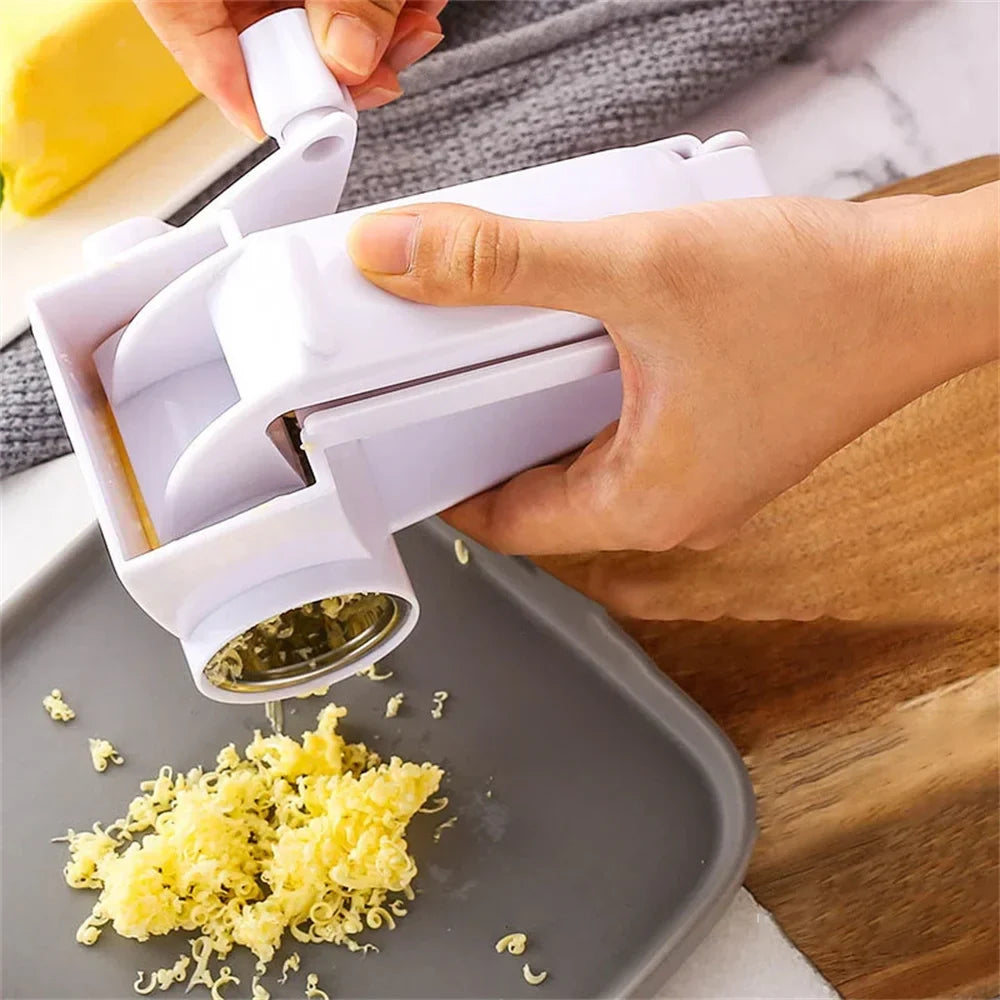 Easy Grip Manual Cheese Grater with Stainless Steel Drum - Luxicro