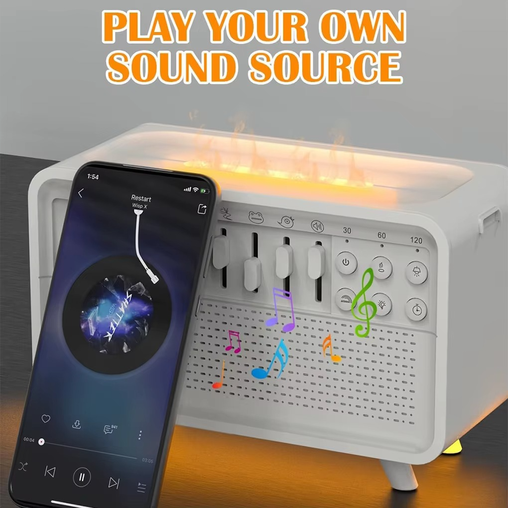 Portable Bluetooth Speaker with LED Light and Mist