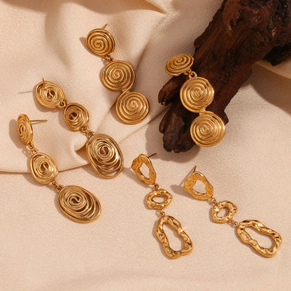 Trendy Long Feather Tassel Earrings
