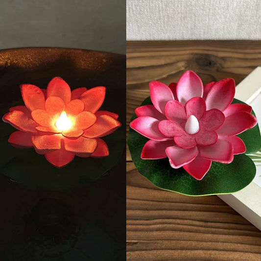 Beautiful Water Lily Pond Table Lamp with LED Light - Luxicro