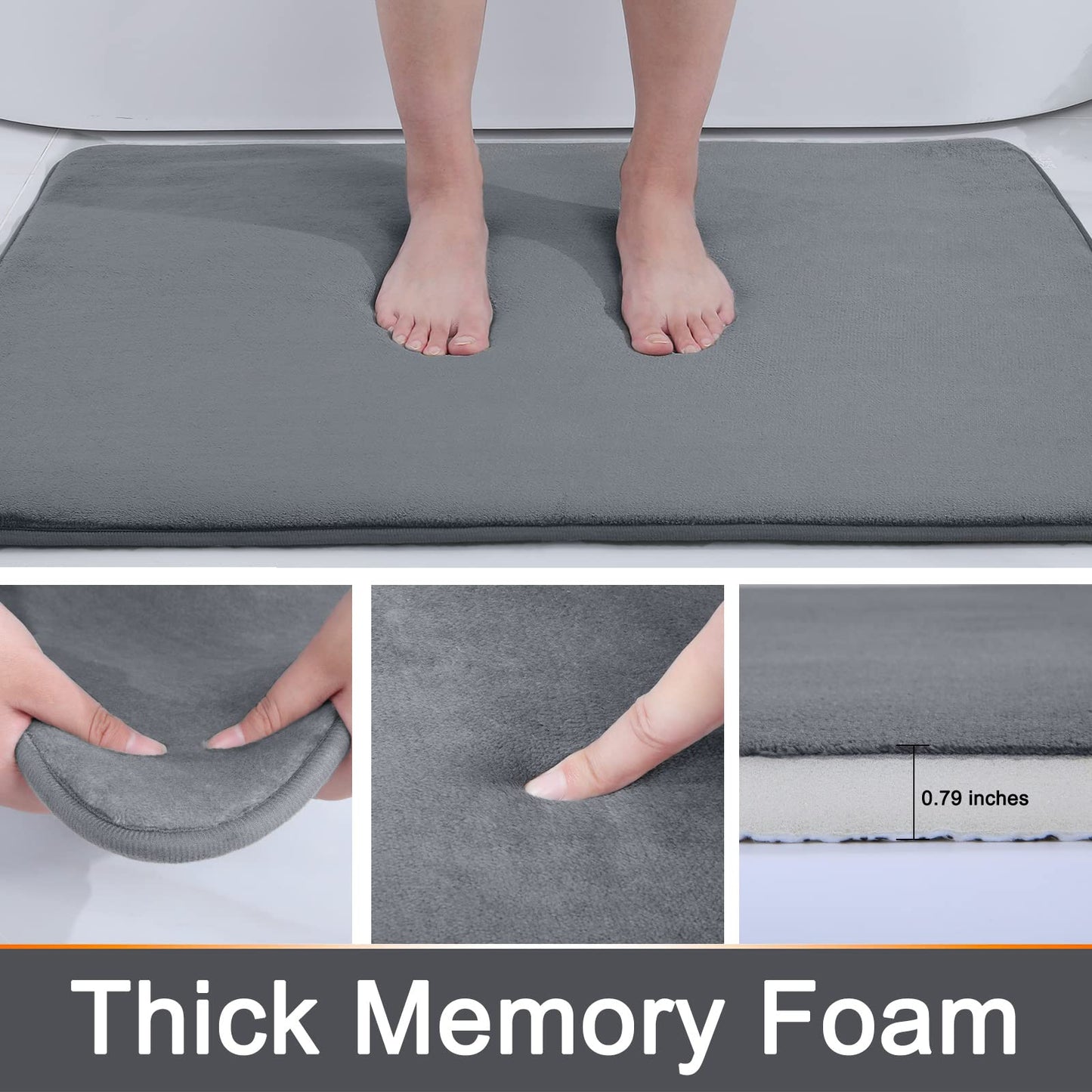 Soft Grip Non Slip Memory Foam Bathroom Mat