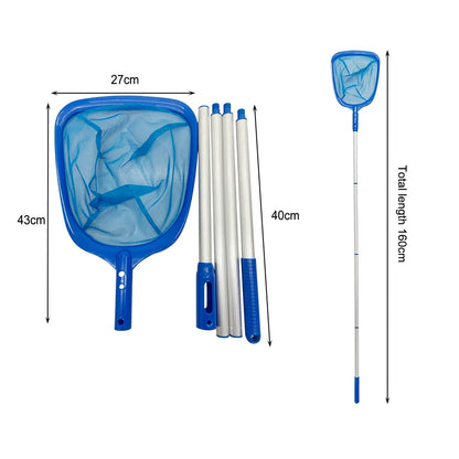 Long Handle Pool Skimmer with Extra Fine Net
