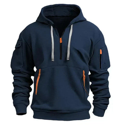 Comfortable Men's Fleece Pullover Hoodie - Outdoor Wear