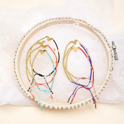 Dainty Crystal Love Charm Bracelet