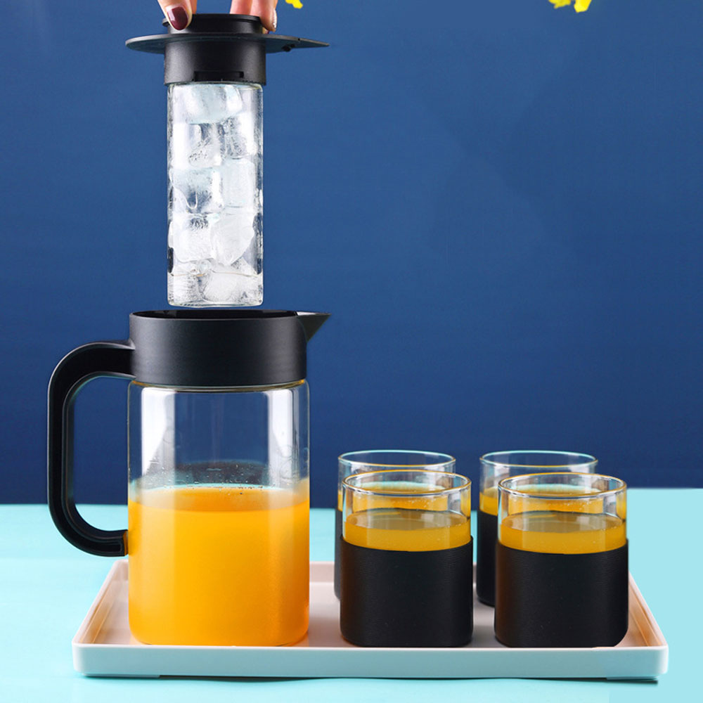 Large Iced Coffee Clear Storage Pitcher - Luxicro