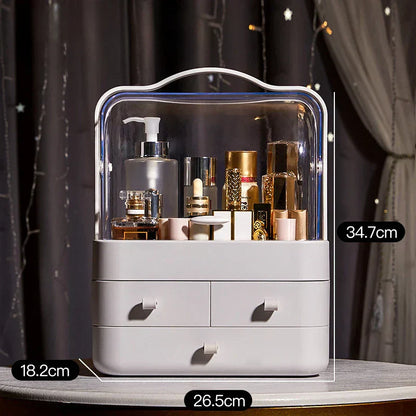 Compact Cosmetic Storage Box with Drawer