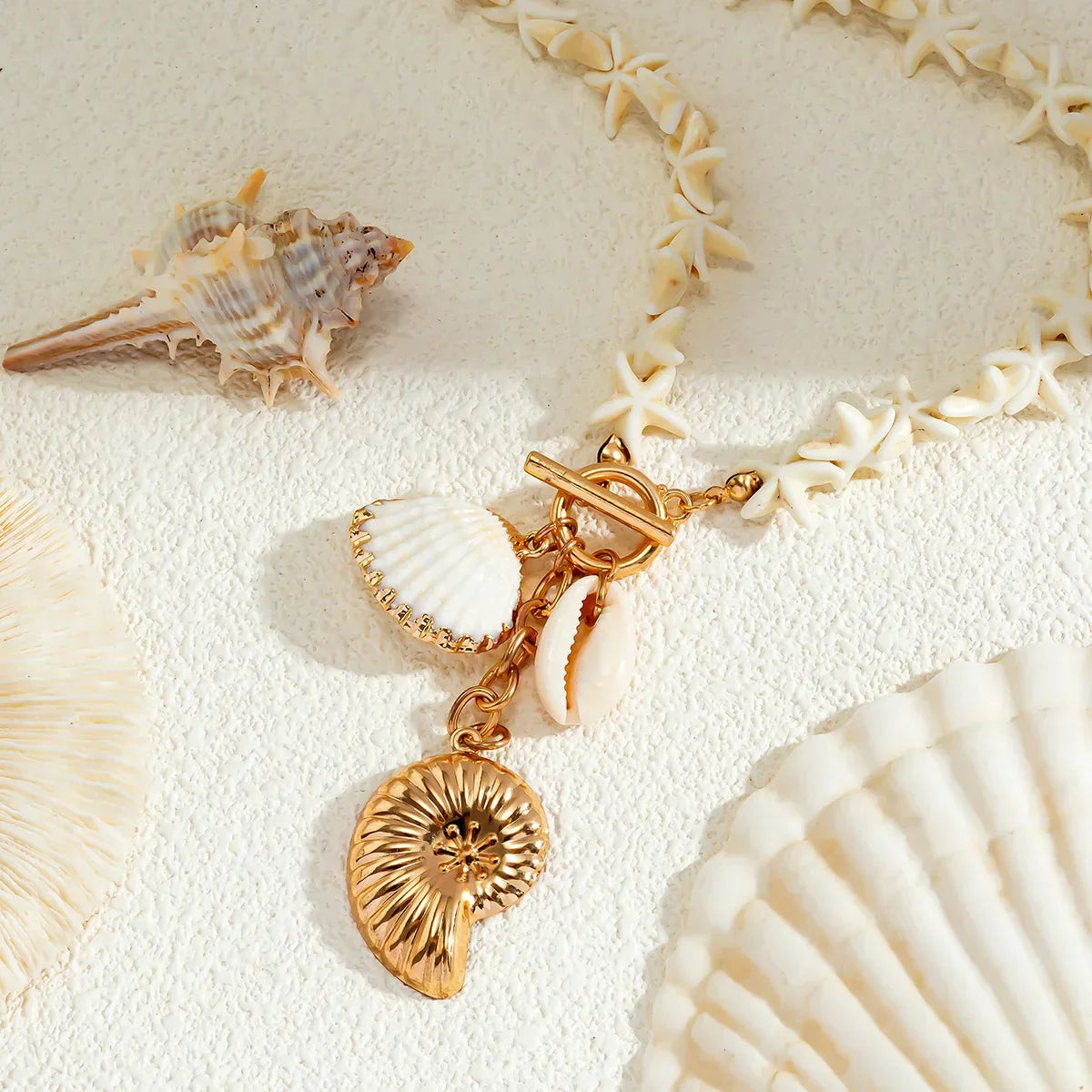 Beachy Seashell Coastal Jewelry Set
