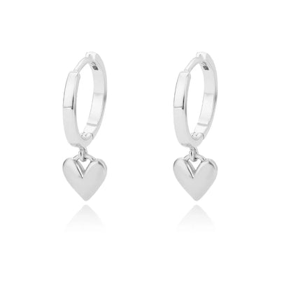 Dainty Love Heart Huggy Hoop Earrings