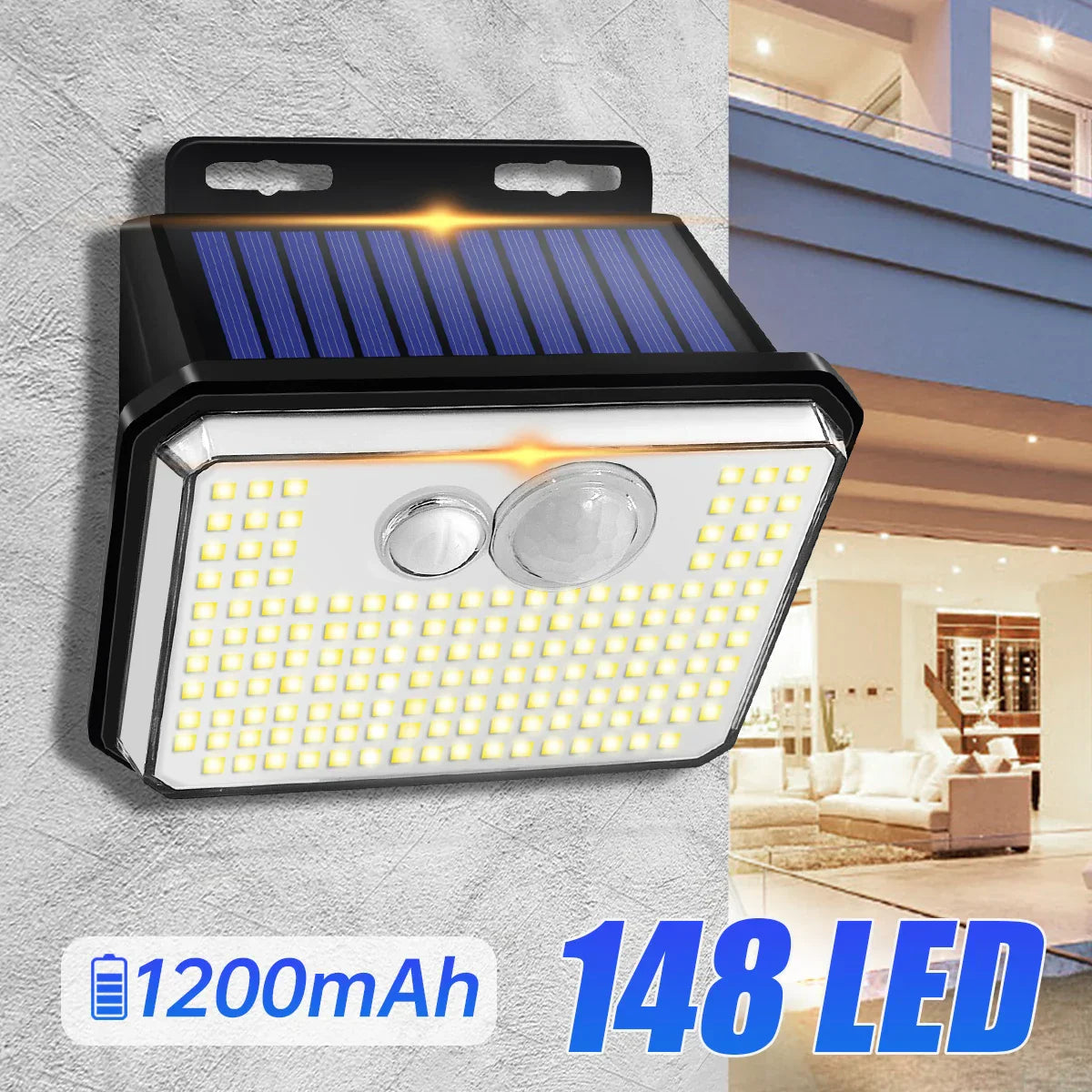Bright Outdoor Solar Wall Light with Motion Sensor