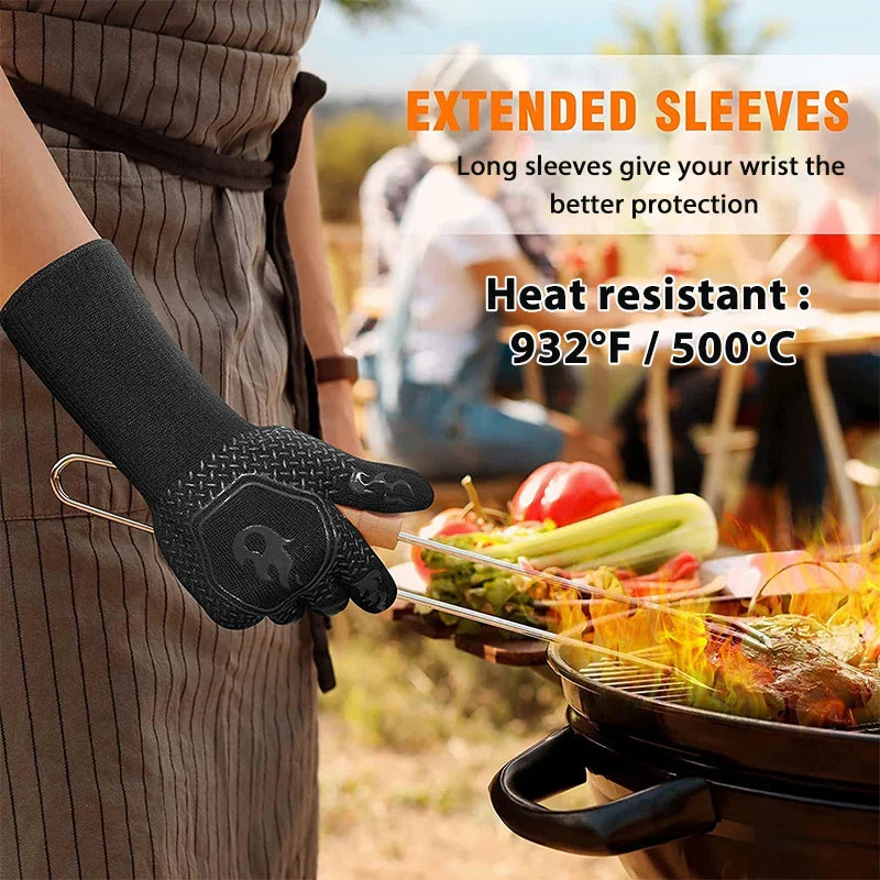 Heat Resistant BBQ Glove with Non Slip Grip