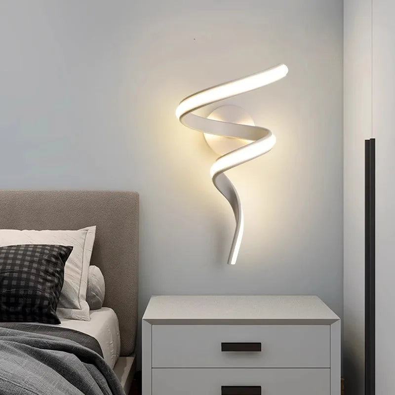 Simple LED Spiral Wall Light