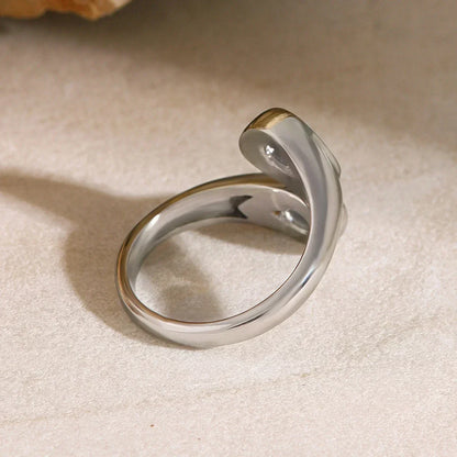 Shining Silver Halo Ring