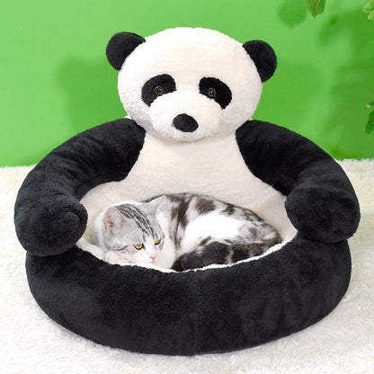 Cozy Teddy Bear Dog Bed for Cold Weather