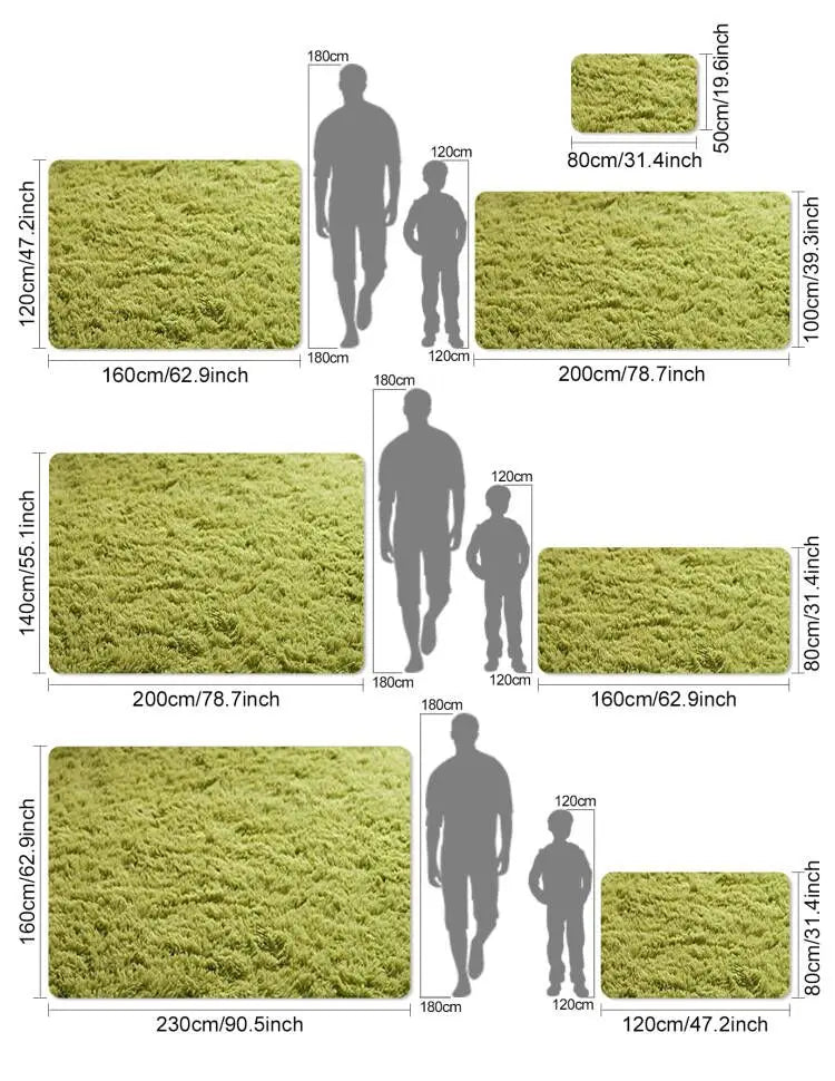 Plush Memory Foam Anti-Slip Area Rug