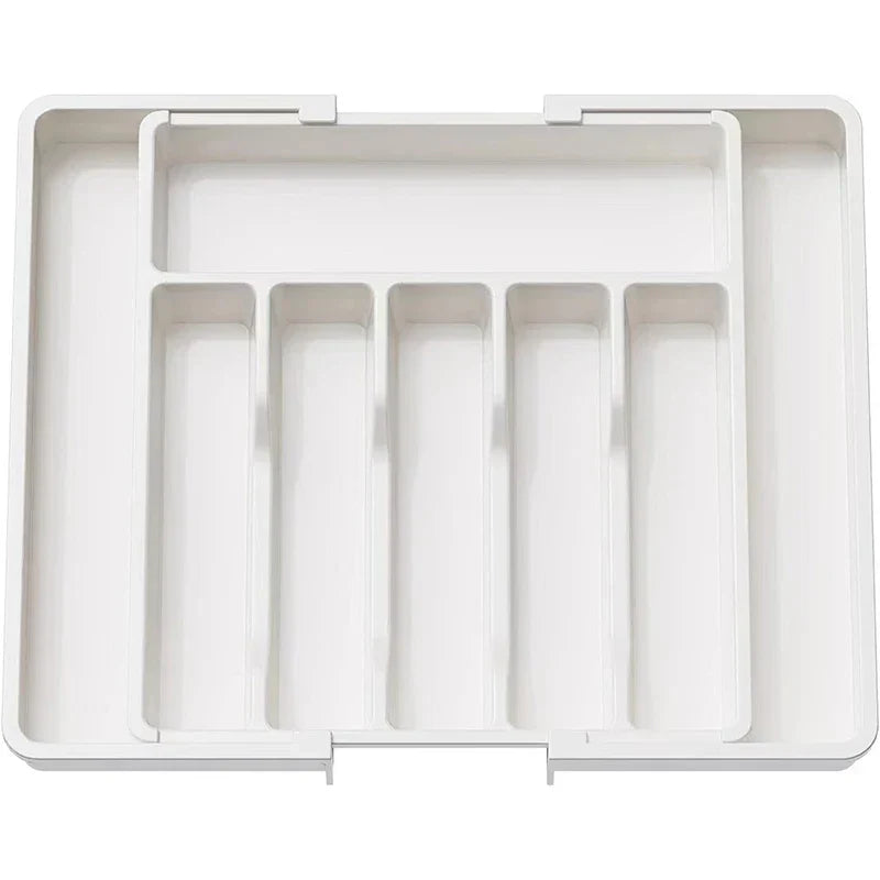 Compact Sliding Kitchen Drawer Storage Organizer