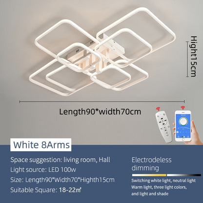 Luxury Glass Modern LED Ceiling Lamp