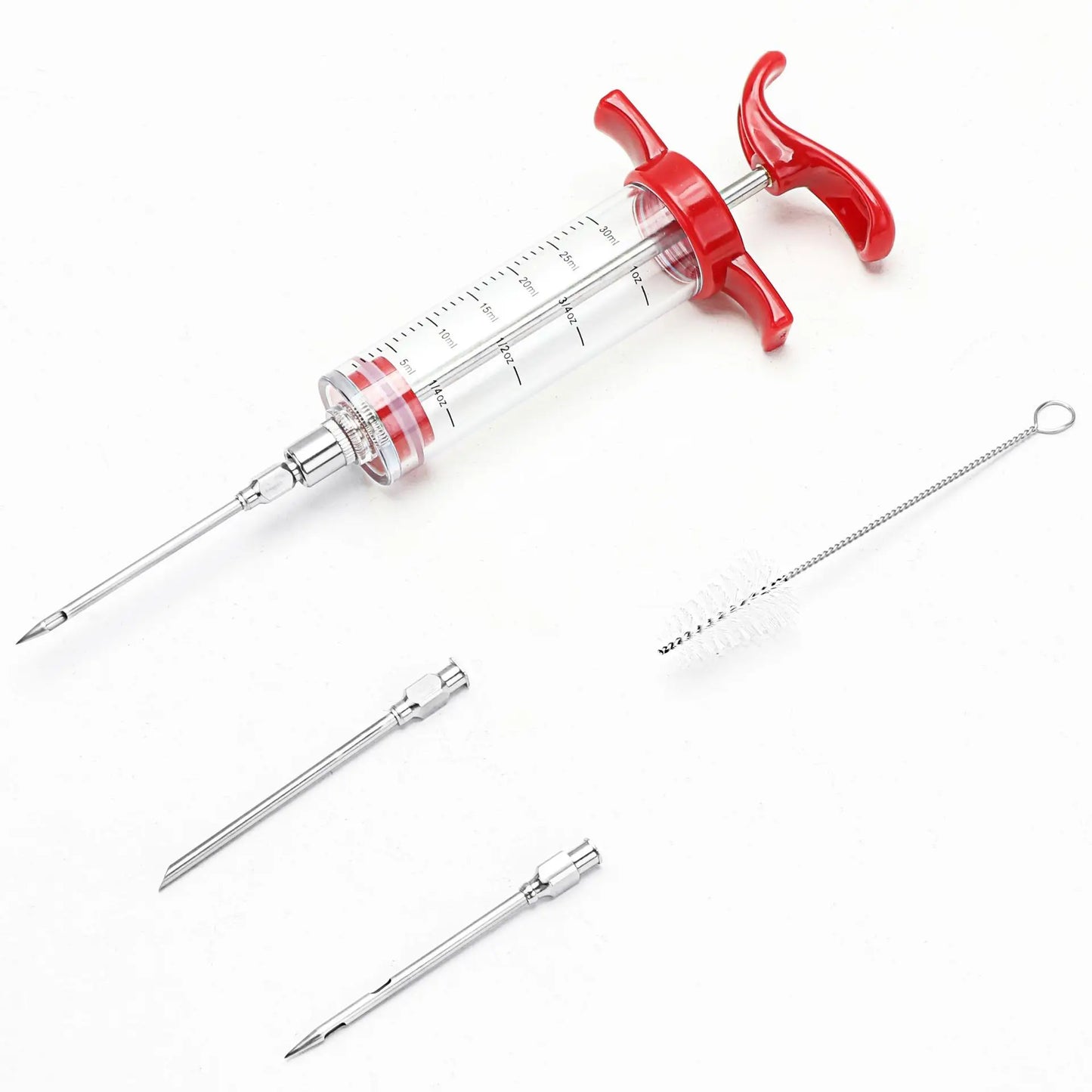 Fast BBQ Meat Syringe with Sharp Steel Needles