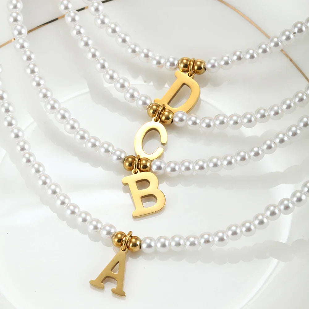 Elegant Personalized Pearl Name Necklace