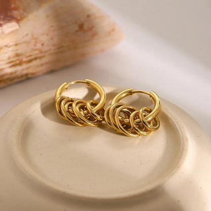 Dainty Twist Drop Spiral Earrings
