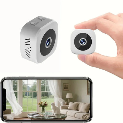 Compact WiFi Security Cam with Night Vision and Audio