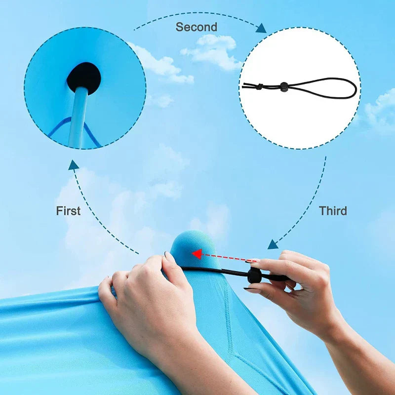 Big Portable Beach Sun Canopy with UV Shield