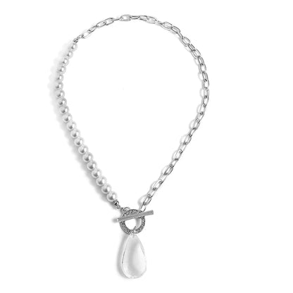 Large Sparkle Circle Crystal Pendant Necklace
