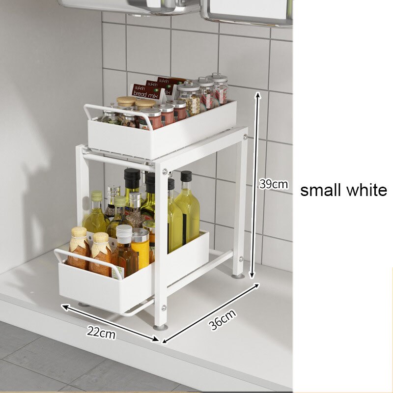 Compact Under Sink Storage Cabinet Organizer