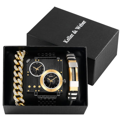 Classic Quartz Leather Watch Box Set