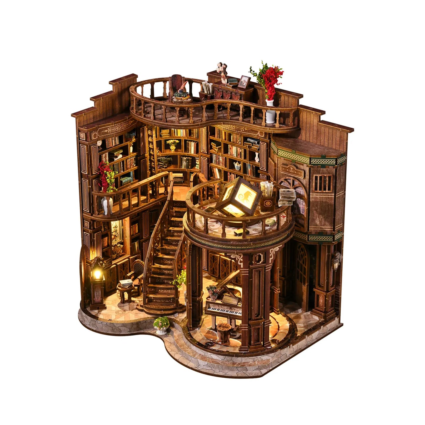 Small Wooden Dollhouse DIY Kit Fall Room Decoration
