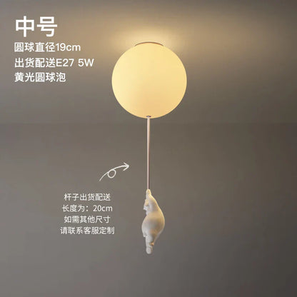 Colorful Bear LED Kids Ceiling Lamp Soft Night Light
