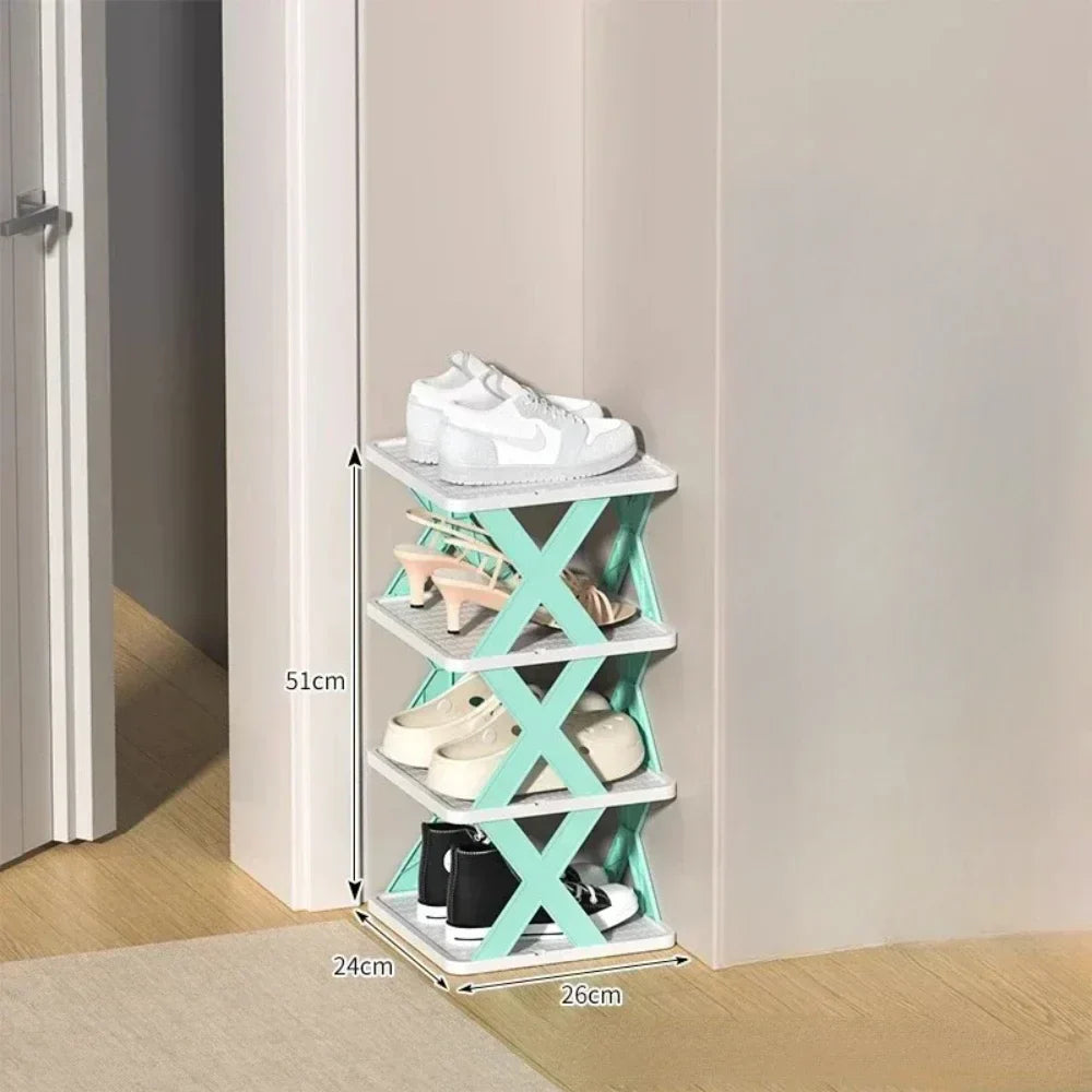 Compact Folding Shoe Storage Rack Shelf